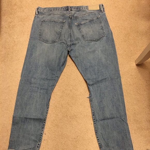 One (1) Pair H&M Straight Cut Light Blue Jeans - Picture 2 of 2